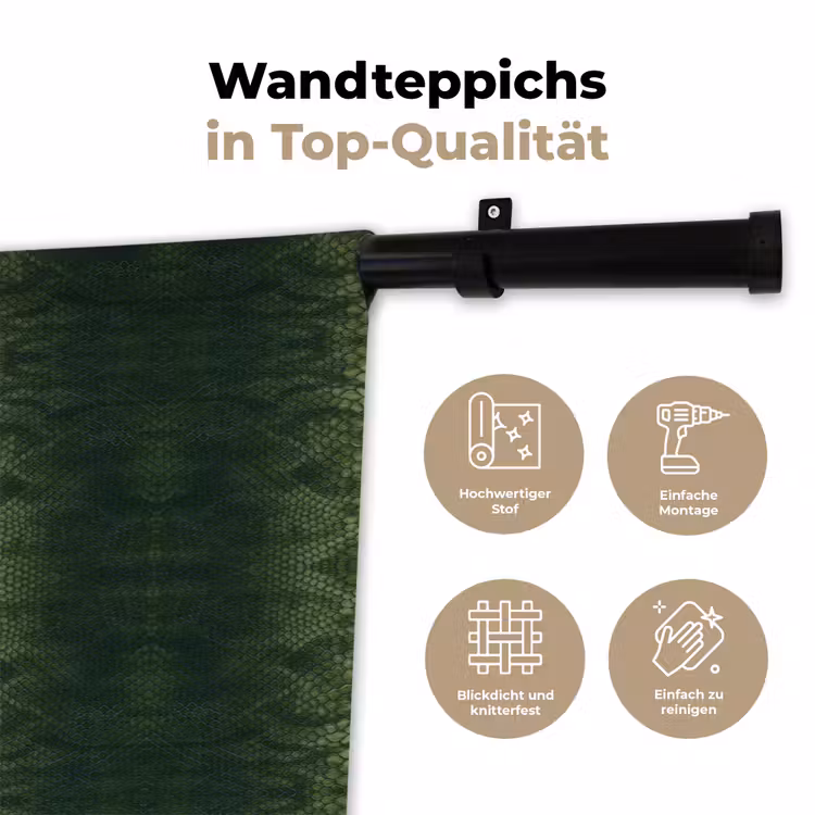 Slang - Boa - Groen Wandkleed katoen klein 269 -tsfeer2_DE