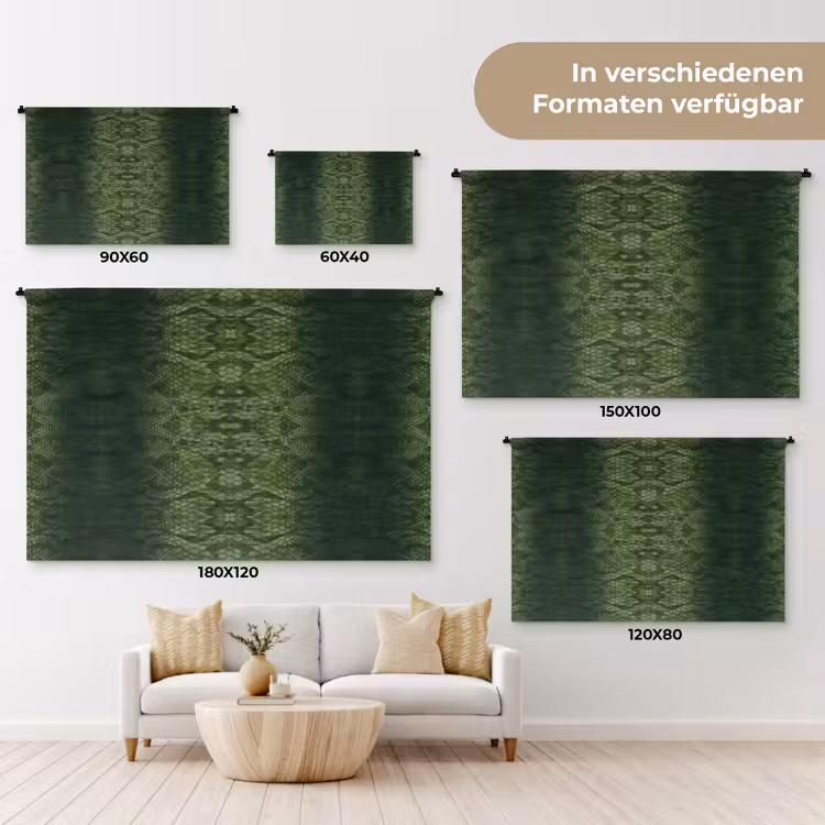 Slang - Boa - Groen Wandkleed katoen klein 269 -tsfeer8_DE