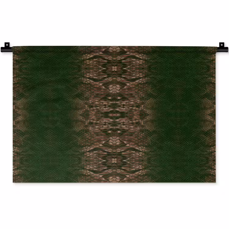 Slang - Boa - Groen - Bruin Wandkleed katoen klein 269 -zz3d