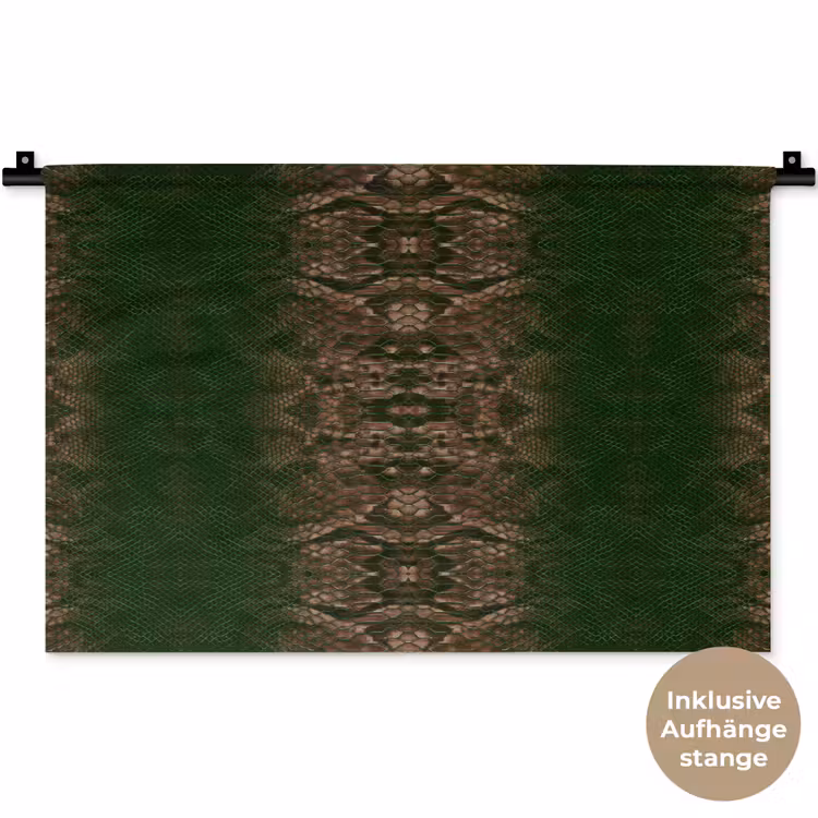 Slang - Boa - Groen - Bruin Wandkleed katoen klein 269 -t3d_DE