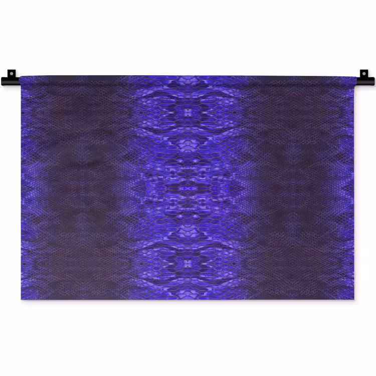 Slang - Boa - Paars - Blauw Wandkleed katoen klein 269 -zz3d