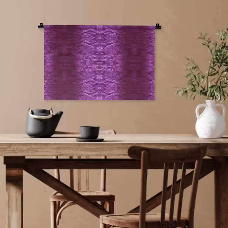 Slang - Boa - Paars - Roze Wandkleed katoen klein 269 -sfeer6