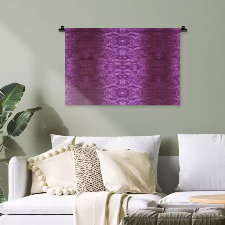 Slang - Boa - Paars - Roze Wandkleed katoen klein 269 -sfeer7