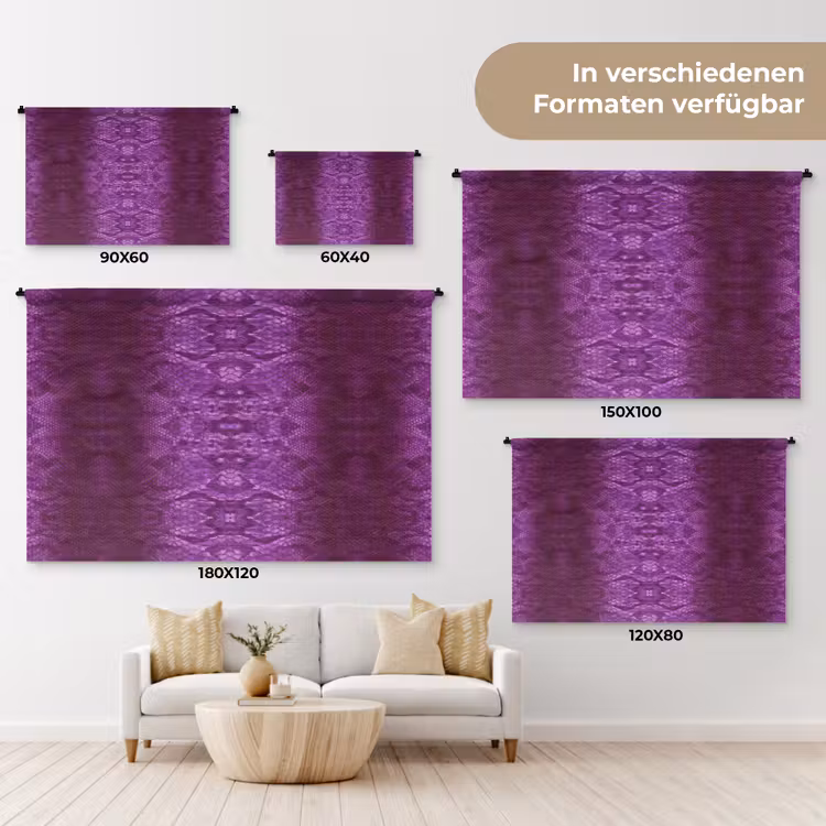 Slang - Boa - Paars - Roze Wandkleed katoen klein 269 -tsfeer8_DE