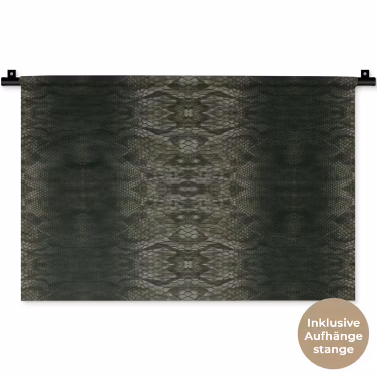 Slang - Boa - Mos - Groen Wandkleed katoen klein 269 -t3d_DE