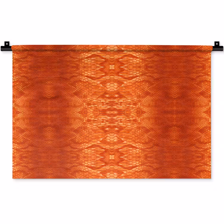 Slang - Boa - Oranje Wandkleed katoen klein 269 -zz3d