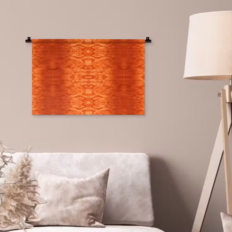 Slang - Boa - Oranje Wandkleed katoen klein 269 -sfeer4