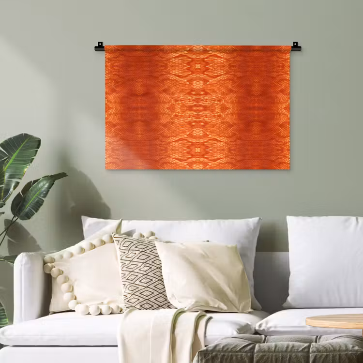 Slang - Boa - Oranje Wandkleed katoen klein 269 -sfeer7