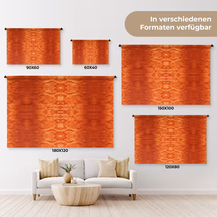 Slang - Boa - Oranje Wandkleed katoen klein 269 -tsfeer8_DE