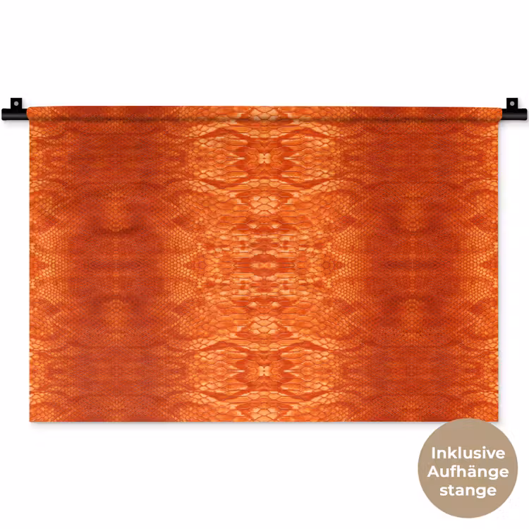 Slang - Boa - Oranje Wandkleed katoen klein 269 -t3d_DE