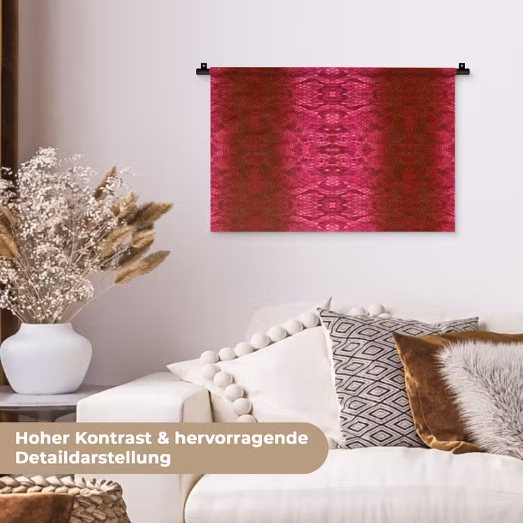 Slang - Boa - Roze Wandkleed katoen klein 269 -tsfeer1_DE