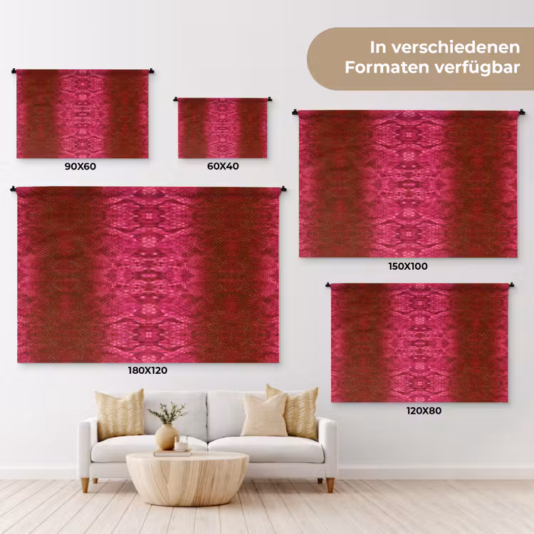 Slang - Boa - Roze Wandkleed katoen klein 269 -tsfeer8_DE