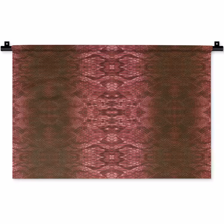 Slang - Boa - Roze - Groen Wandkleed katoen klein 269 -zz3d