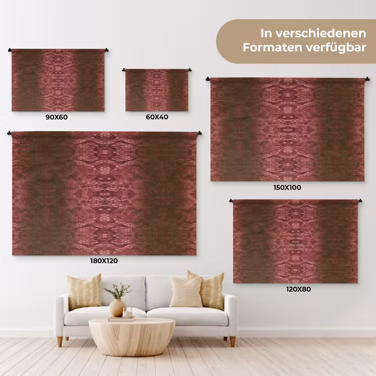 Slang - Boa - Roze - Groen Wandkleed katoen klein 269 -tsfeer8_DE
