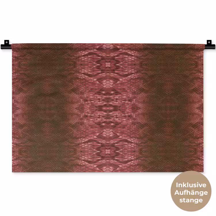 Slang - Boa - Roze - Groen Wandkleed katoen klein 269 -t3d_DE