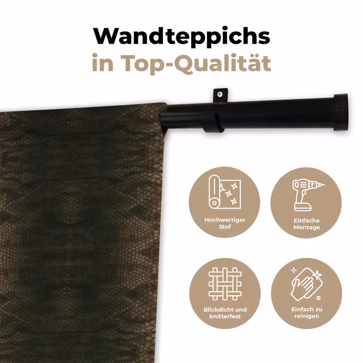 Slang - Boa - Diep - Bruin Wandkleed katoen klein 269 -tsfeer2_DE