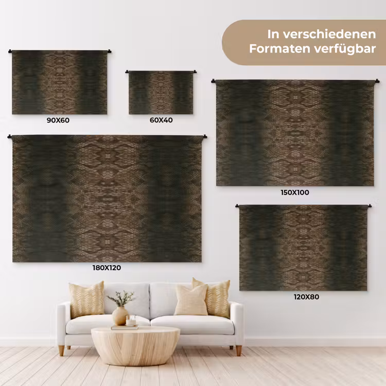 Slang - Boa - Diep - Bruin Wandkleed katoen klein 269 -tsfeer8_DE