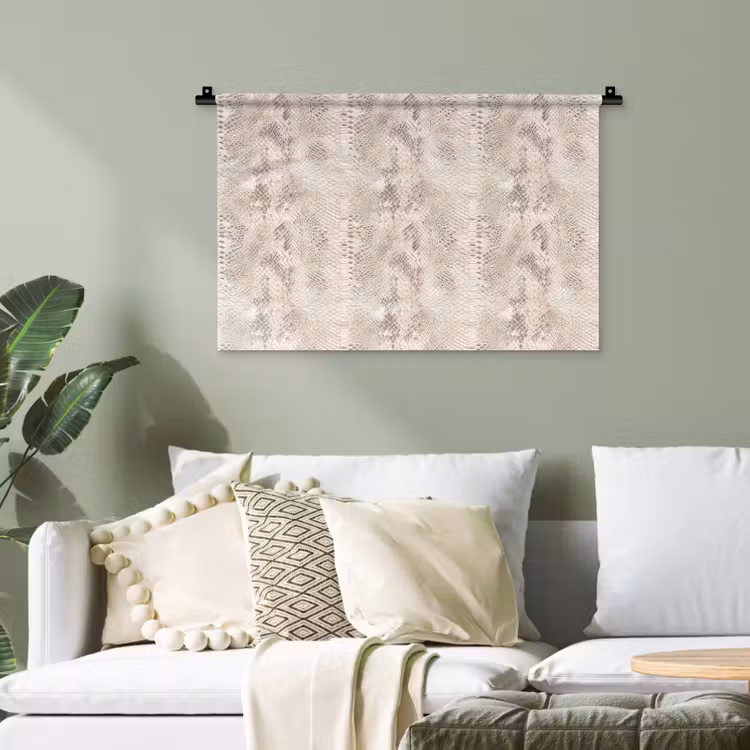 Slang - Patroon - Beige Wandkleed katoen klein 269 -sfeer7