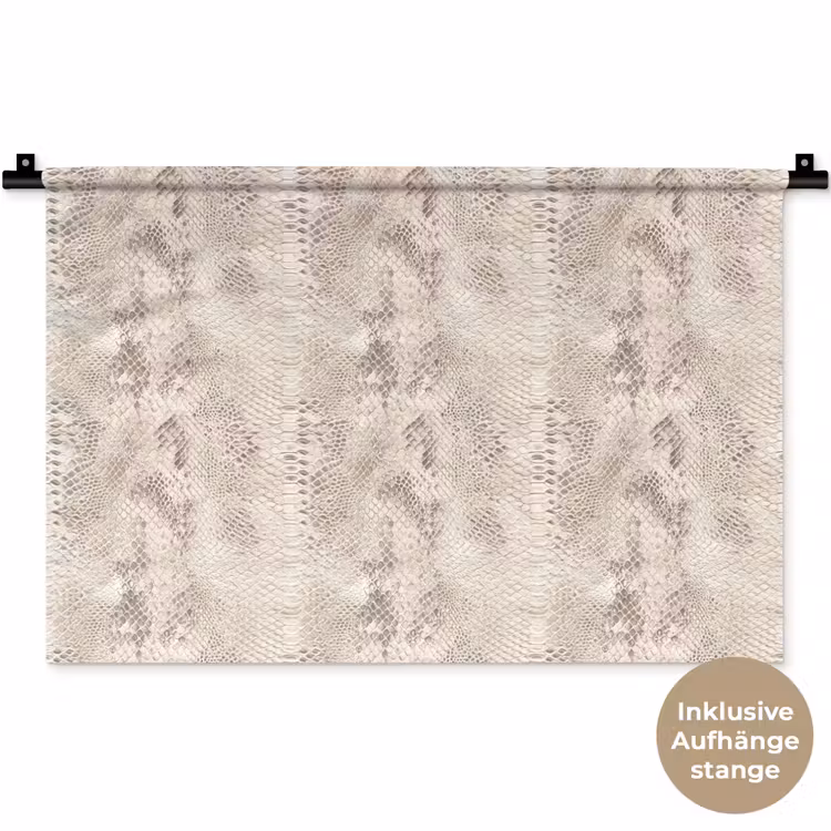 Slang - Patroon - Beige Wandkleed katoen klein 269 -t3d_DE