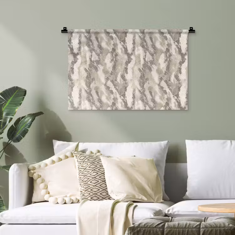 Slang - Patroon - Taupe Wandkleed katoen klein 269 -sfeer7