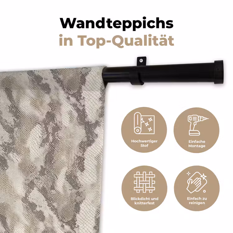 Slang - Patroon - Taupe Wandkleed katoen klein 269 -tsfeer2_DE
