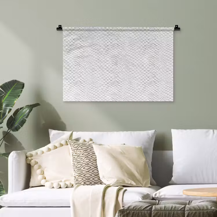 Slang - Patroon - Wit Wandkleed katoen klein 269 -sfeer7