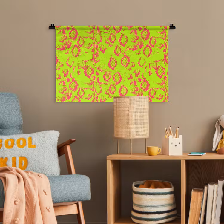 Slang - Neon - Groen - Roze Wandkleed katoen klein 269 -wsfeer4_kind