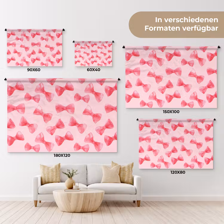 Strikken - Aquarel - Roze Wandkleed katoen klein 269 -tsfeer8_DE