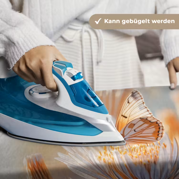 Vlinder - Bloem - Oranje Wandkleed katoen klein -tsfeer9_DE