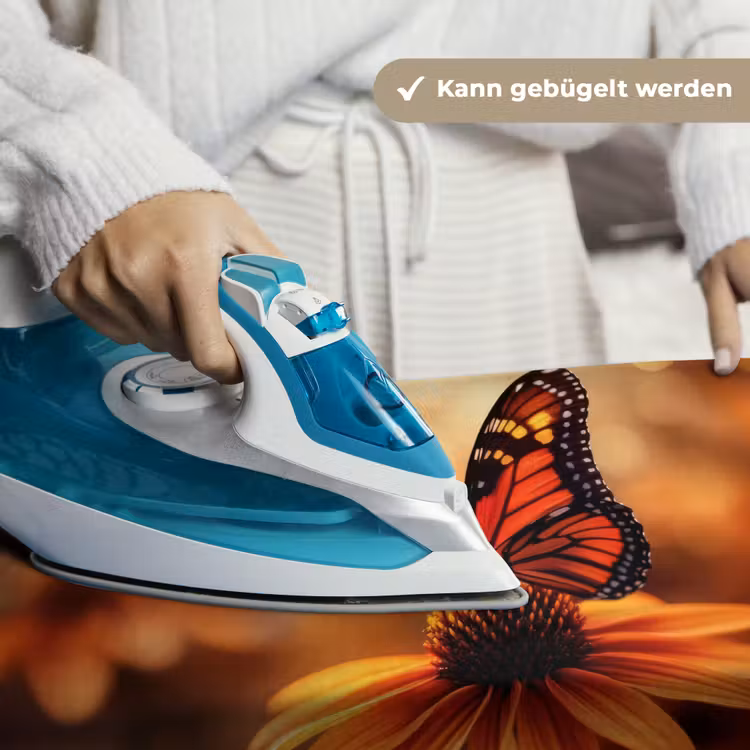 Vlinder - Bloemen - Oranje Wandkleed katoen klein -tsfeer9_DE