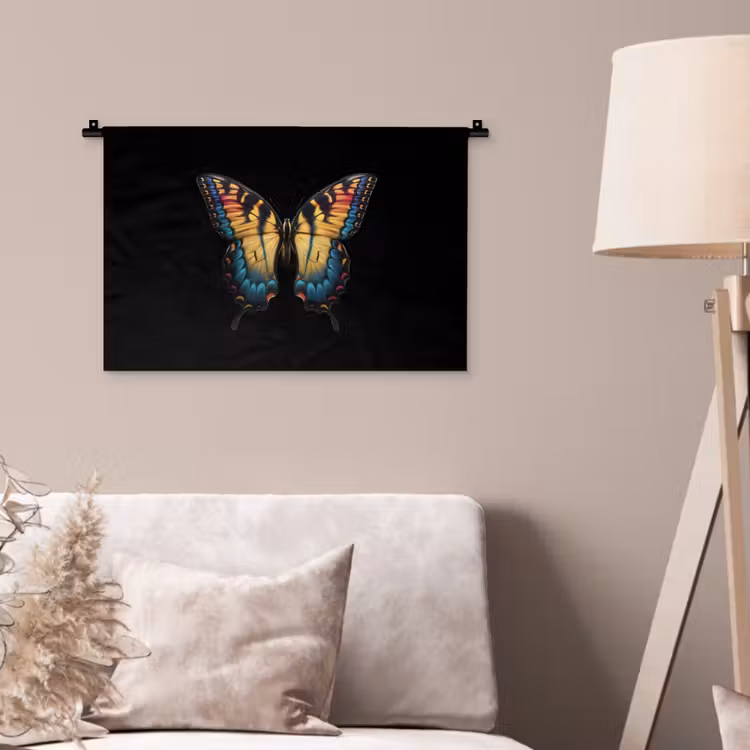 Vlinder - Kleurrijk - Speels Wandkleed katoen klein -sfeer4