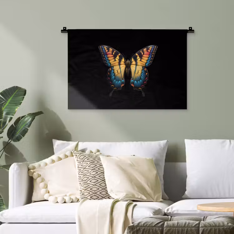 Vlinder - Kleurrijk - Speels Wandkleed katoen klein -sfeer7