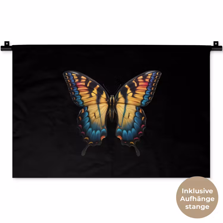 Vlinder - Kleurrijk - Speels Wandkleed katoen klein -t3d_DE