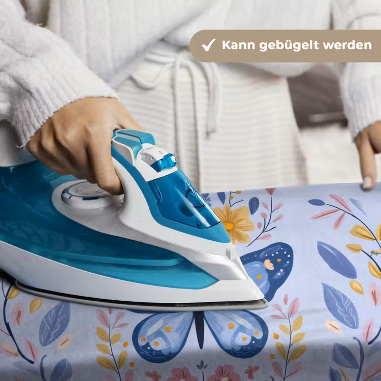 Vlinder - Lichtblauw - Sierlijk - Bloemen Wandkleed katoen klein -tsfeer9_DE