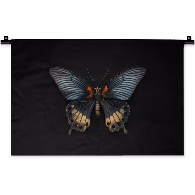 Vlinder - Metaalachtig - Geometrisch patroon Wandkleed katoen klein -zz3d