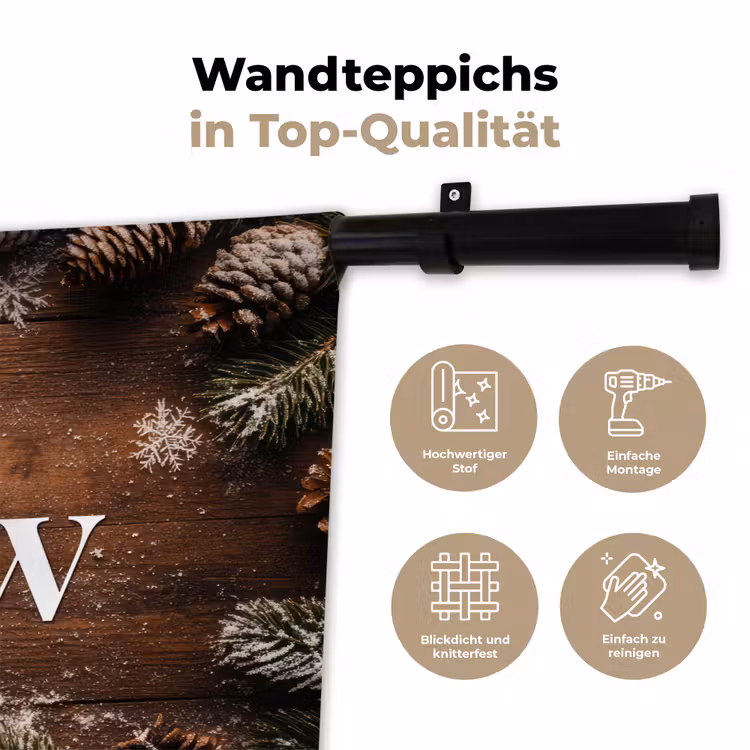 Sneeuw - Houtlook - Quote - Let it snow Wandkleed katoen klein -tsfeer2_DE