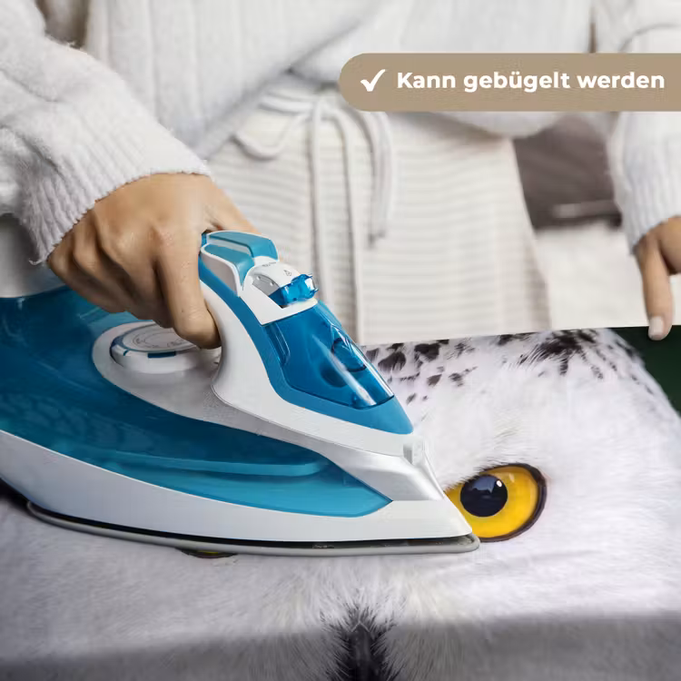 Sneeuwuil - Portret - Geel Wandkleed katoen klein -tsfeer9_DE