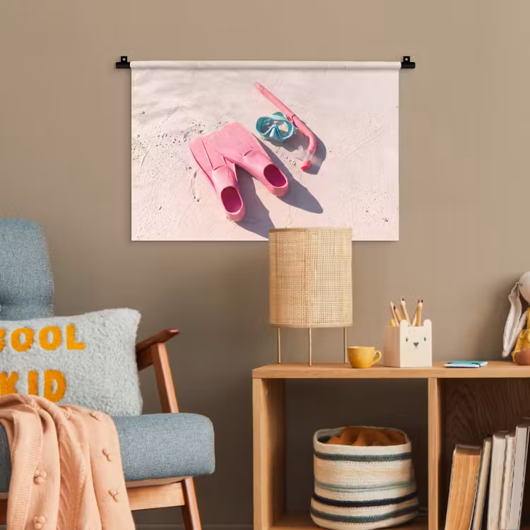 Snorkelset - Strand - Zomer - Roze Wandkleed katoen klein -wsfeer4_kind