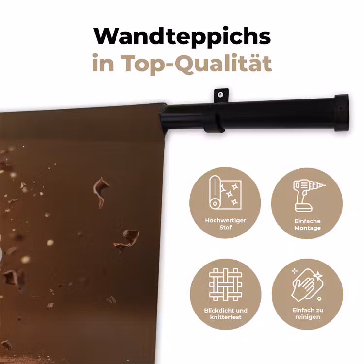 Chocolade - Macarons - Eten - Snoep Wandkleed katoen klein -tsfeer2_DE