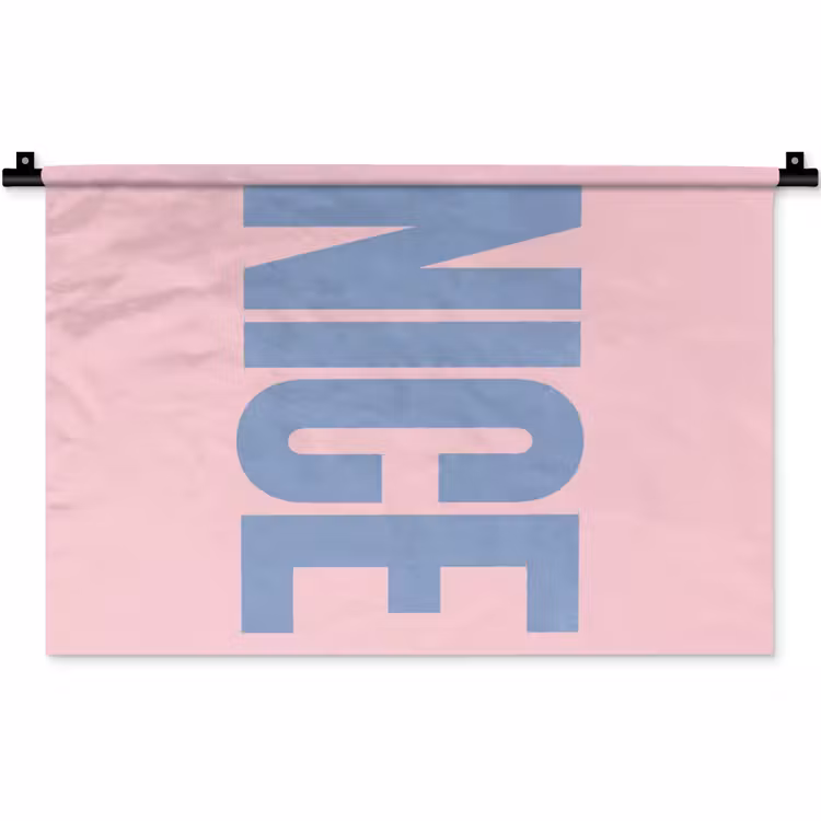 Nice - Paars - Roze Wandkleed katoen klein -zz3d