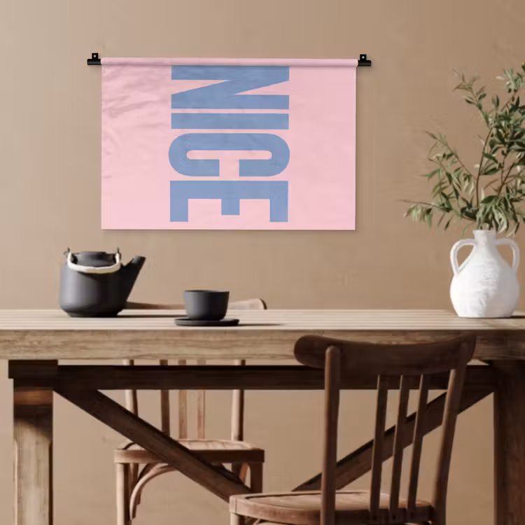Nice - Paars - Roze Wandkleed katoen klein -sfeer6