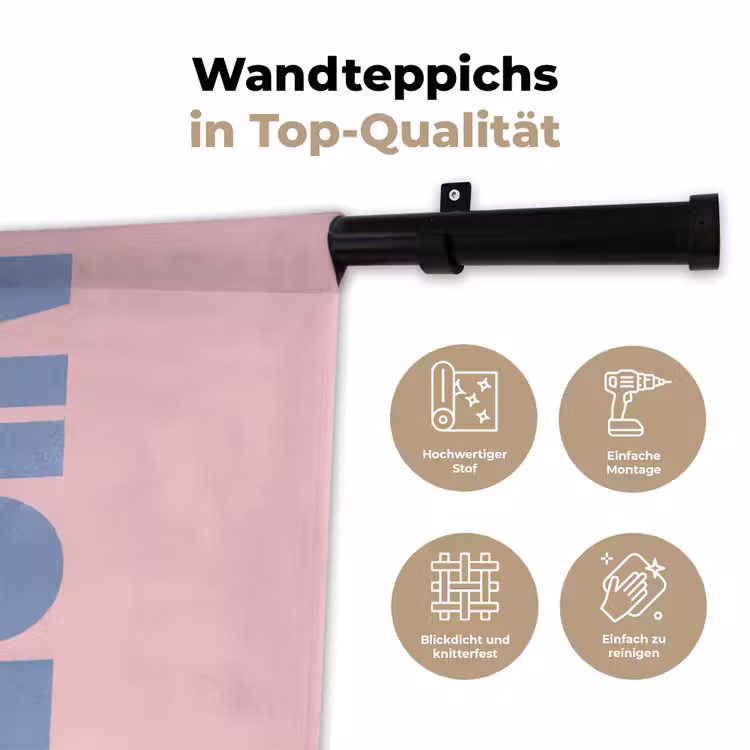 Nice - Paars - Roze Wandkleed katoen klein -tsfeer2_DE