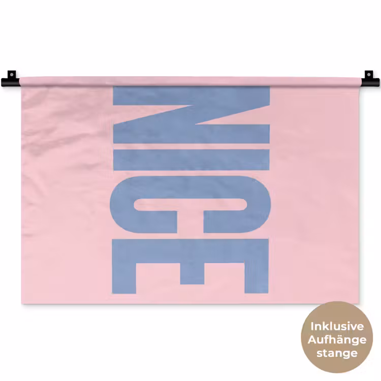 Nice - Paars - Roze Wandkleed katoen klein -t3d_DE
