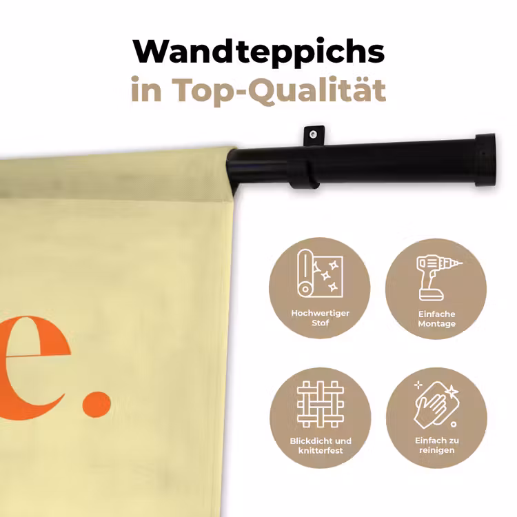 Nice - Oranje - Geel - Minimalistisch Wandkleed katoen klein -tsfeer2_DE