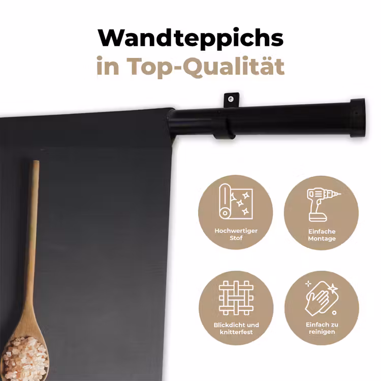 Pollepel - Specerijen - Kruiden - Groen - Bruin - Rustiek Wandkleed katoen klein -tsfeer2_DE