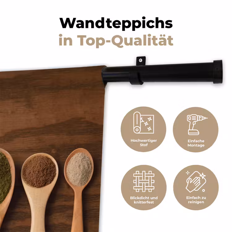 Pollepel - Kruiden - Eten - Specerijen - Tafel Wandkleed katoen klein -tsfeer2_DE