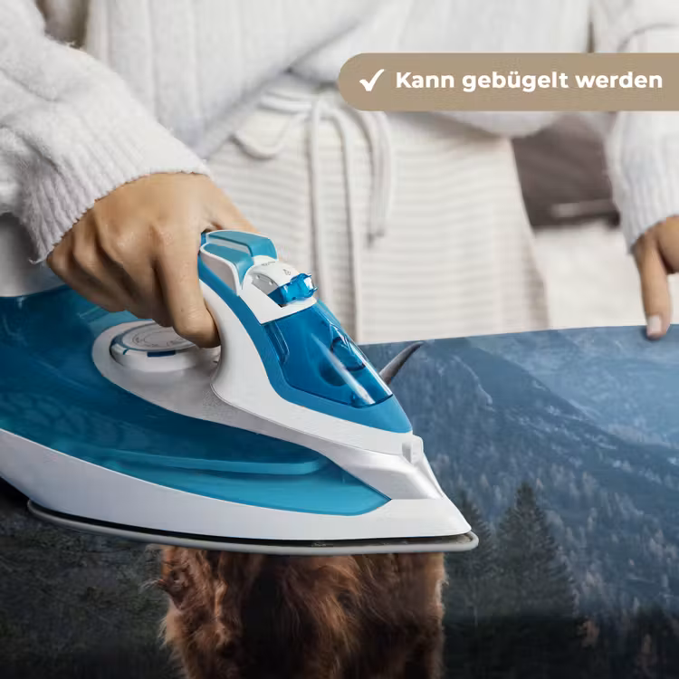 Schotse hooglander - Berg - Landschap - Bomen - Koe - Natuur Wandkleed katoen klein -tsfeer9_DE