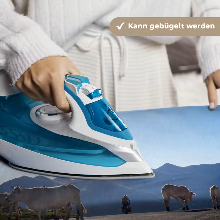 Schotse hooglander - Licht - Berg - Natuur Wandkleed katoen klein -tsfeer9_DE