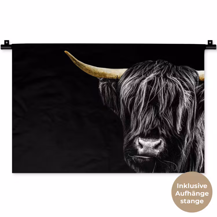 Schotse hooglander - Goud - Vacht - Dieren - Koe Wandkleed katoen klein -t3d_DE