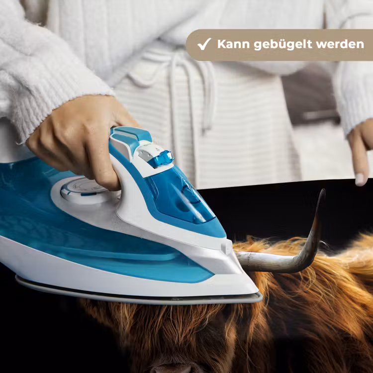 Schotse Hooglander - Horens - Zwart - Dieren - Natuur - Wild - Koe Wandkleed katoen klein -tsfeer9_DE